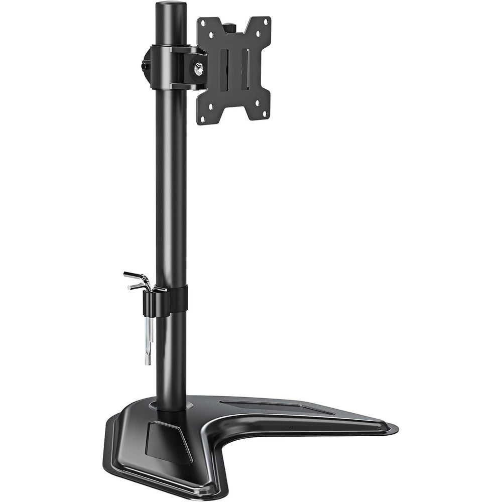 Mountup single monitor stand front view on office desk
