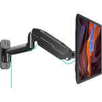 Mount Pro single monitor wall mount front view with black finish