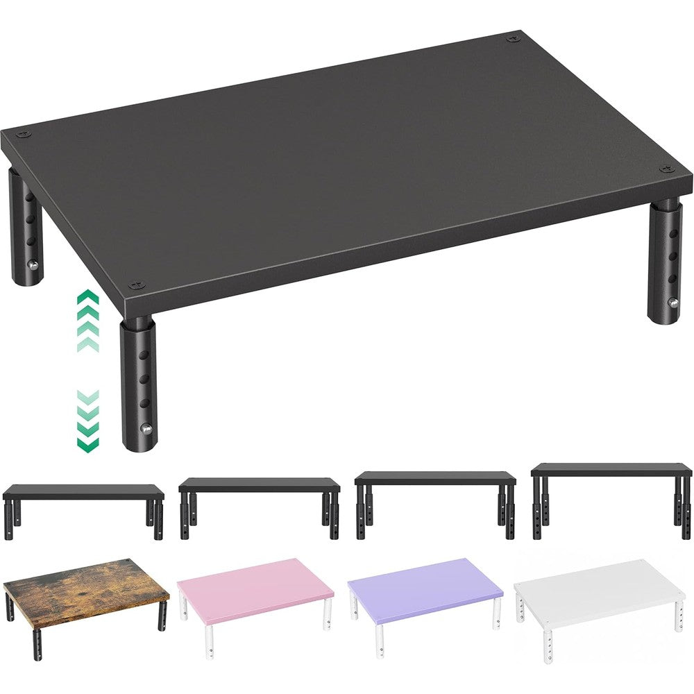 OPNICE adjustable computer monitor stand riser front view on an office desk