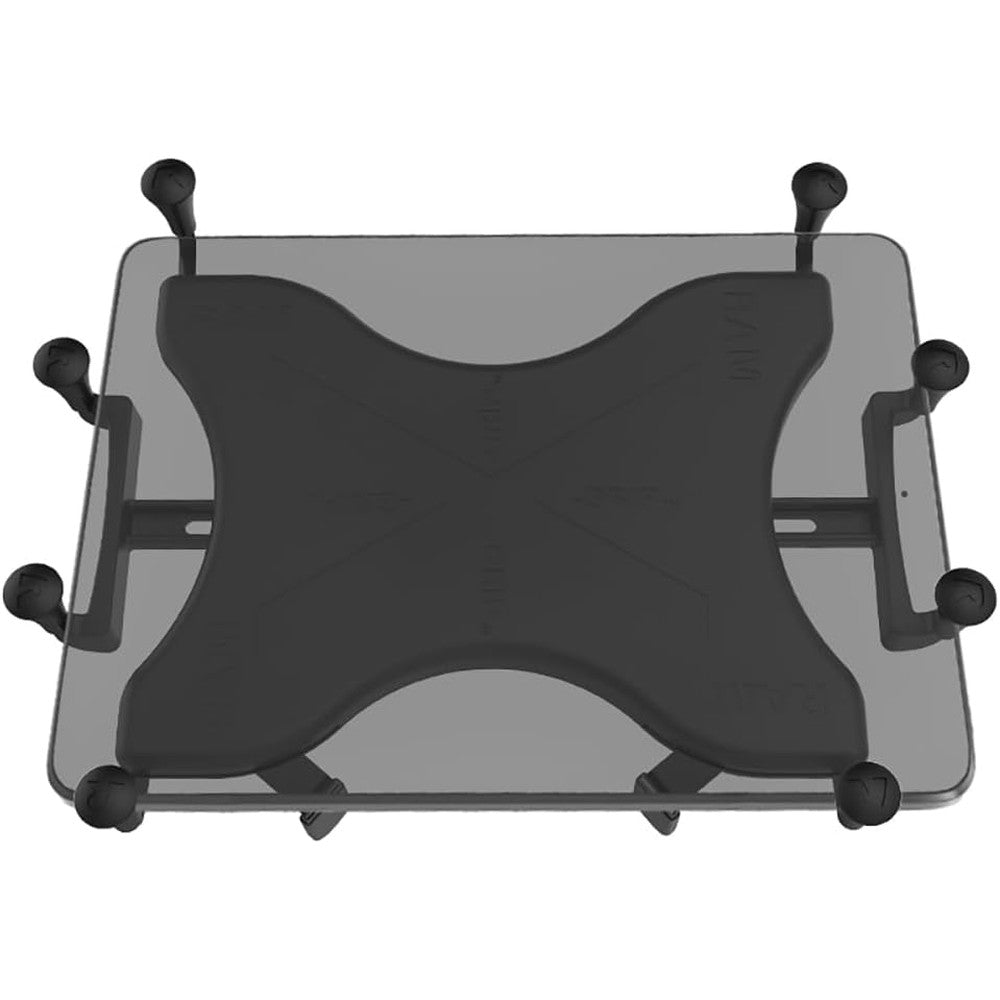 RAM MOUNTS Universal X Grip twelve inch tablet holder front view showcasing spring loaded mechanism