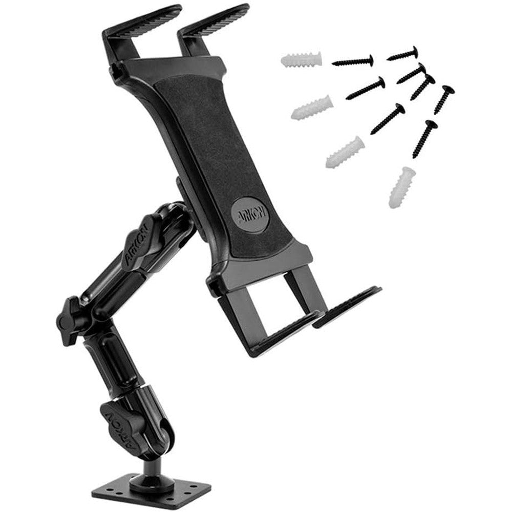 Arkon heavy duty tablet wall mount front view holding large iPad