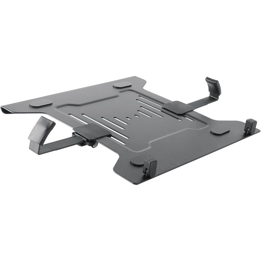 Manhattan laptop VESA mount tray front view for desk organization