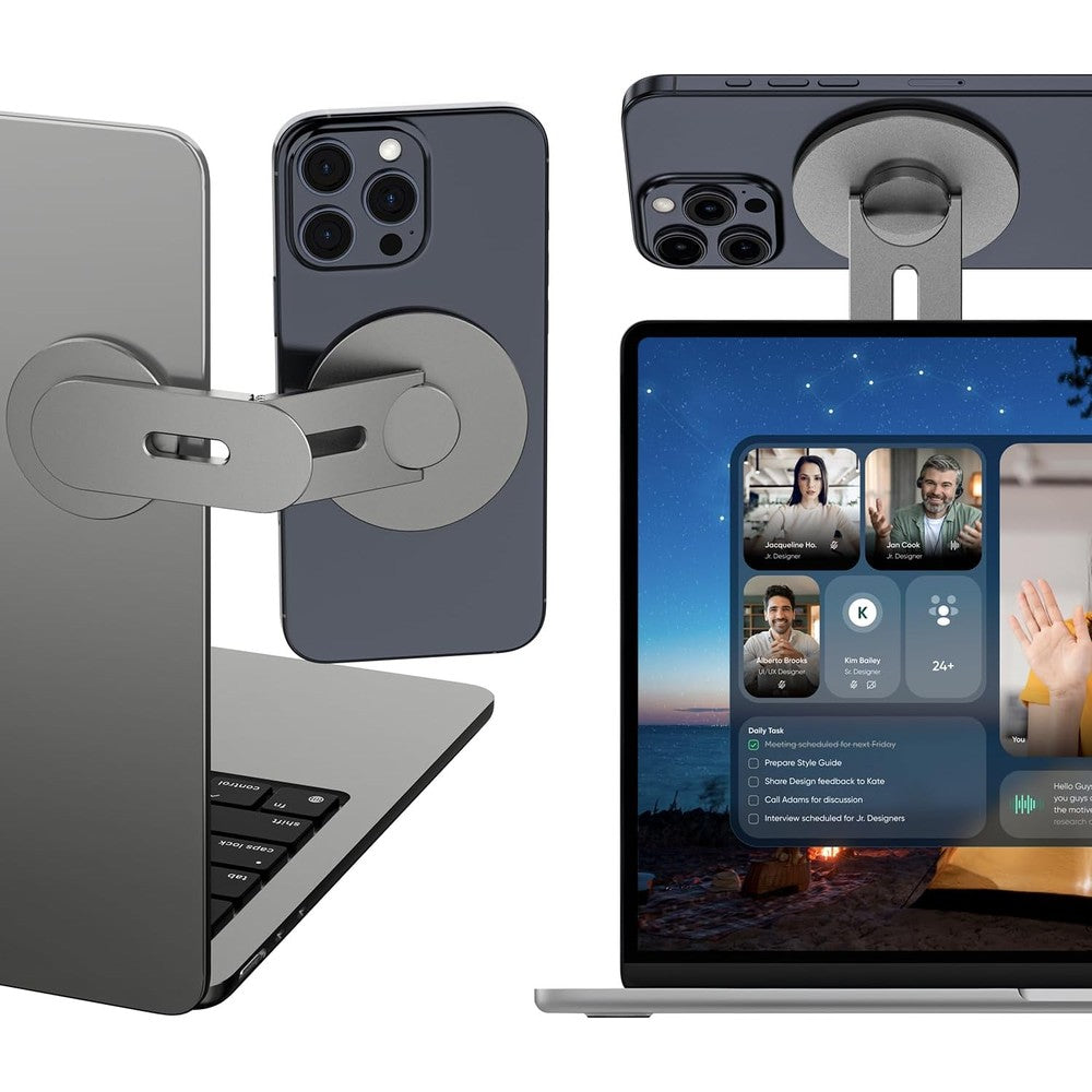 Alafly magnetic phone holder for laptop front view
