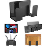 Notmbestm Universal Wall Mount black metal electronics organizer front view