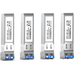 Fttpvips 4-pack SFP+ 10GBase-LR transceiver front view