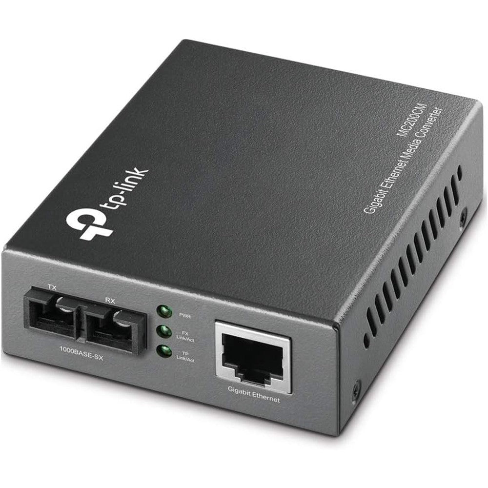 TP-Link Gigabit SFP to RJ45 Fiber Media Converter front view