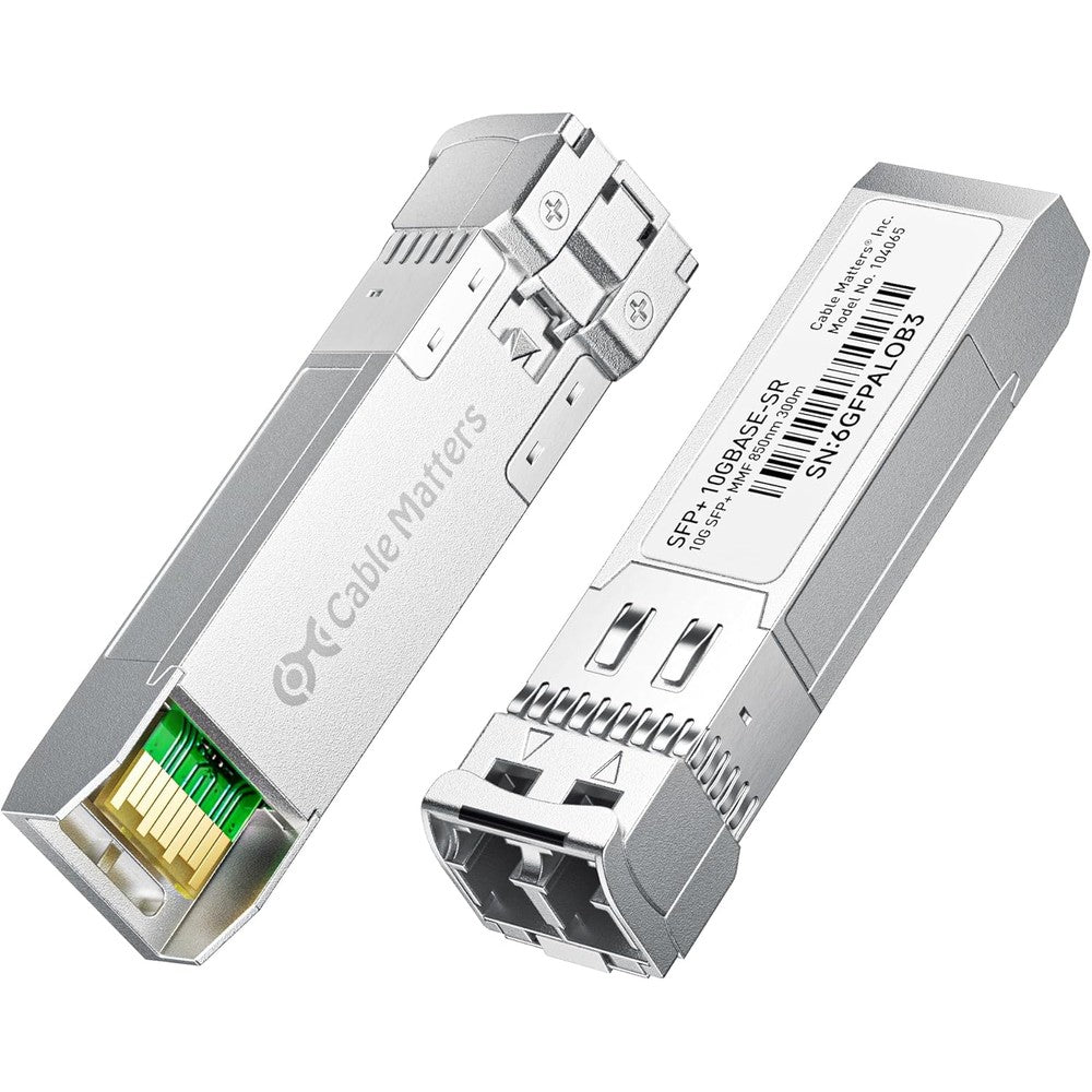 Cable Matters 2-Pack 10GBASE-SR SFP+ transceiver front view