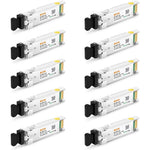 6Com 10Gbase-LR SFP+ transceiver front view showing LC connector ports