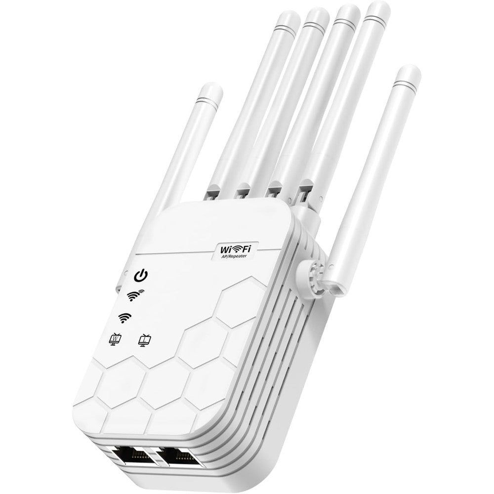 Zelikovitz AC1900 WiFi Extender front view with six antennas