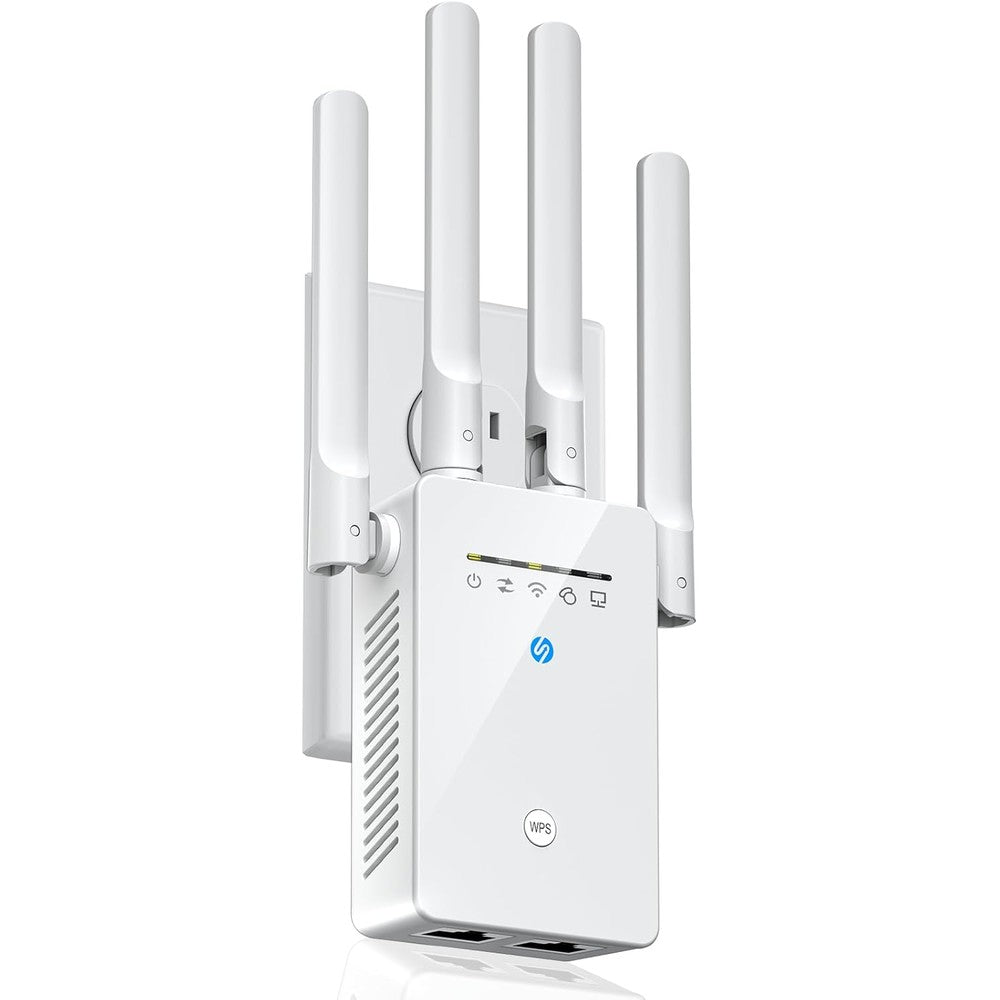 Techtex 2026 WiFi Extender front view with four antennas