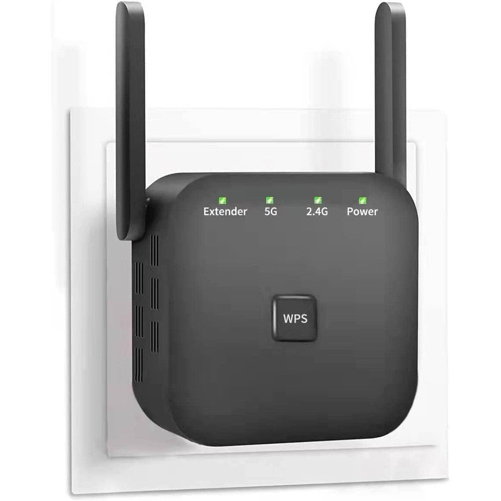 Nemakin WiFi extender front view with external antennas