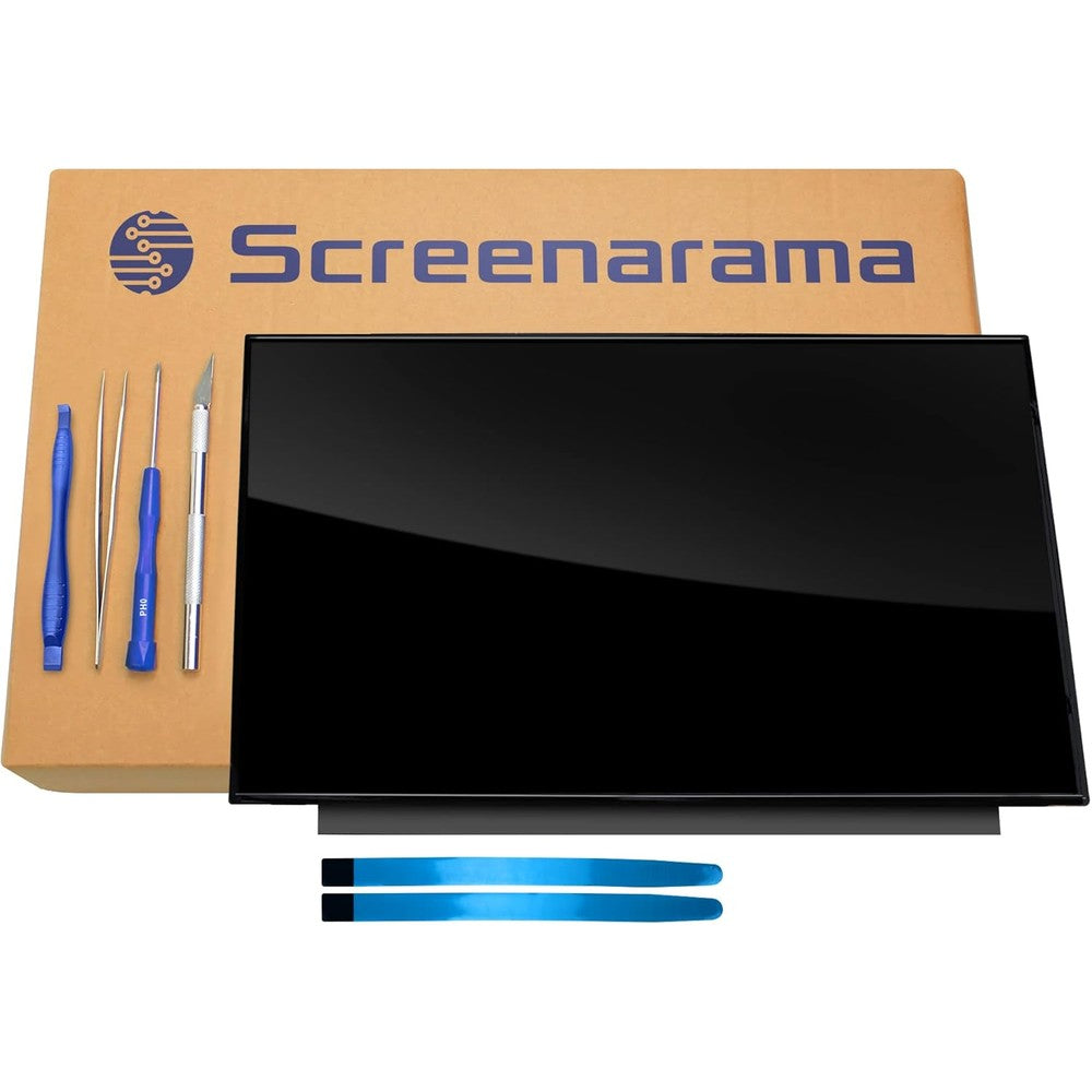 SCREENARAMA laptop screen replacement front view displaying glossy 15.6 inch display panel for HP devices