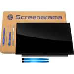 SCREENARAMA laptop screen replacement front view displaying glossy 15.6 inch display panel for HP devices