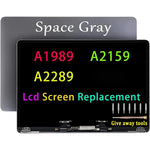 GBOLE MacBook Pro A1989 screen replacement front view displaying the premium Retina LCD panel in Space Grey housing.