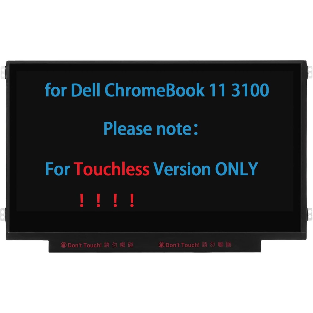 Daplinno Dell Chromebook screen replacement front view displaying the matte non-touch panel surface.