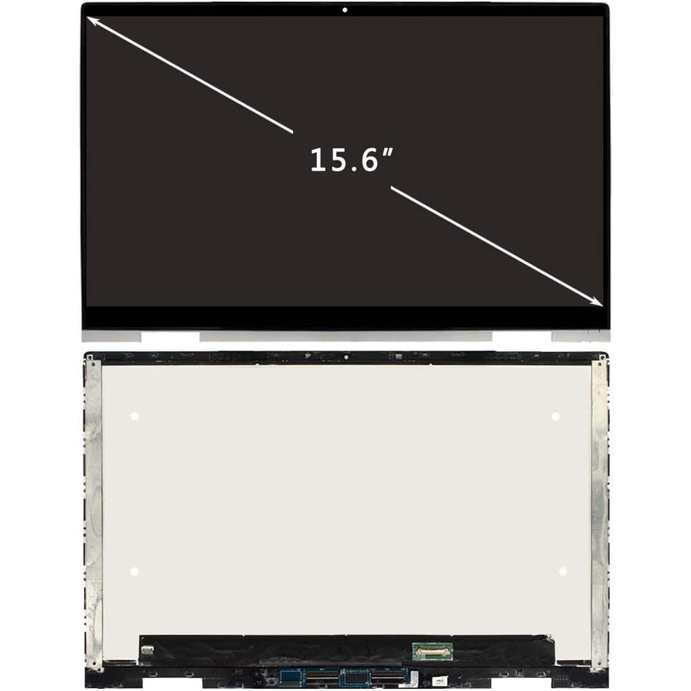 FirstLCD LCD Touch Screen Replacement front view showing the crisp 15.6 inch display panel and silver bezel framework.