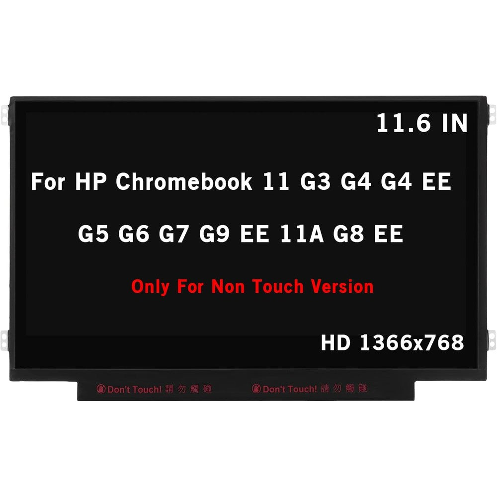Hoyrtde laptop screen replacement front view showing eleven point six inch crisp display panel