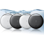 KPMARE Air Tracker Tags four pack front view showing premium textured black and white finish