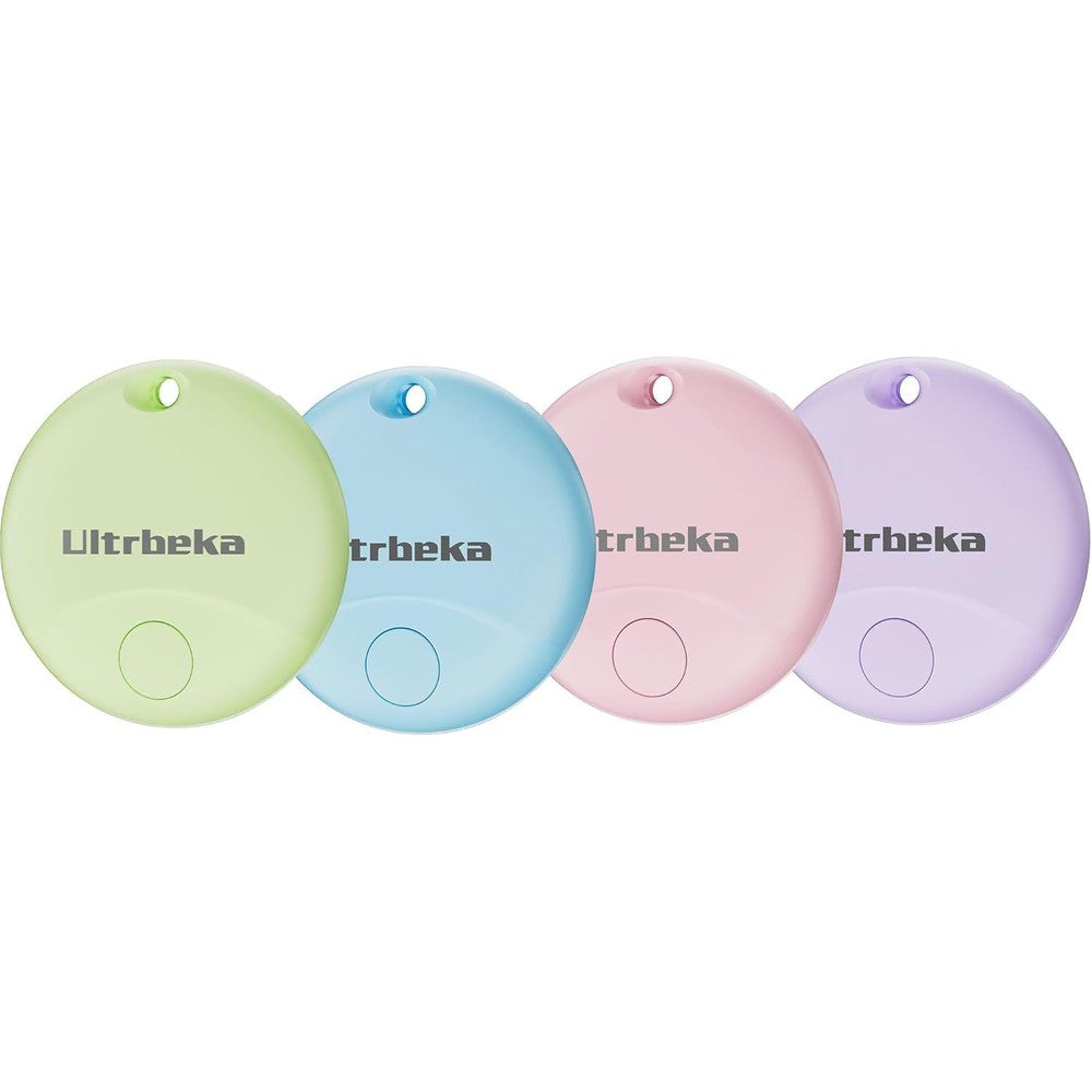 MSEBENT Ultrbeka Bluetooth tracker four pack front view showing pastel macaron colors