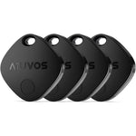 ATUVOS Air Tracker Tags front view of four pack black Bluetooth item locators