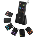 Esky wireless key finder item locator front view showing transmitter remote on base stand