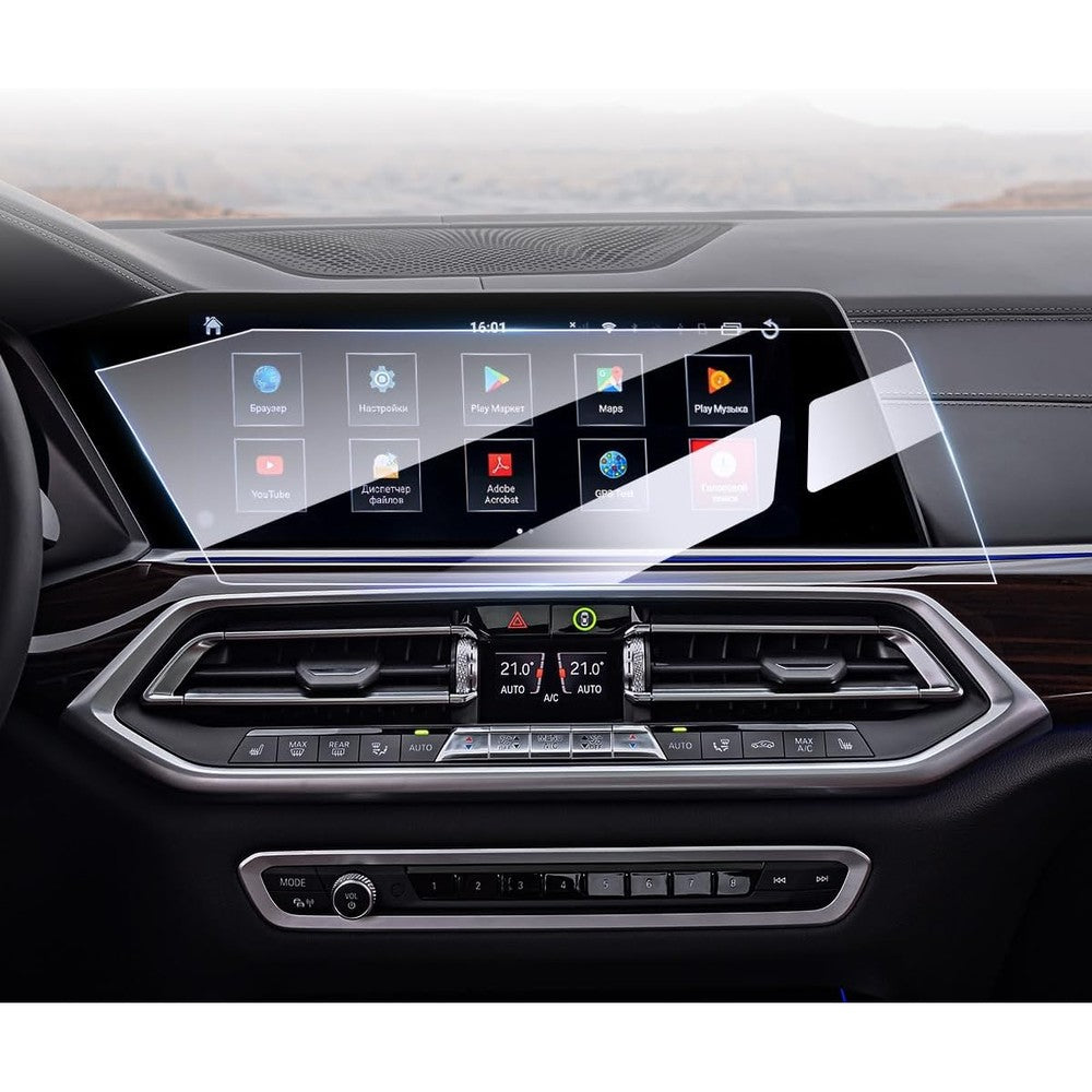 Karltys tempered glass screen protector installed on BMW X5 dashboard