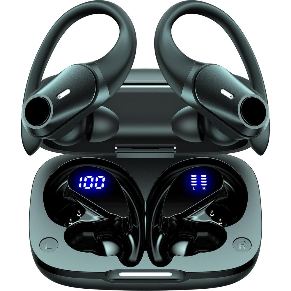Golrex T59 active noise cancelling wireless earbuds front view black