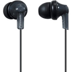 Panasonic ErgoFit wired earbuds black front view