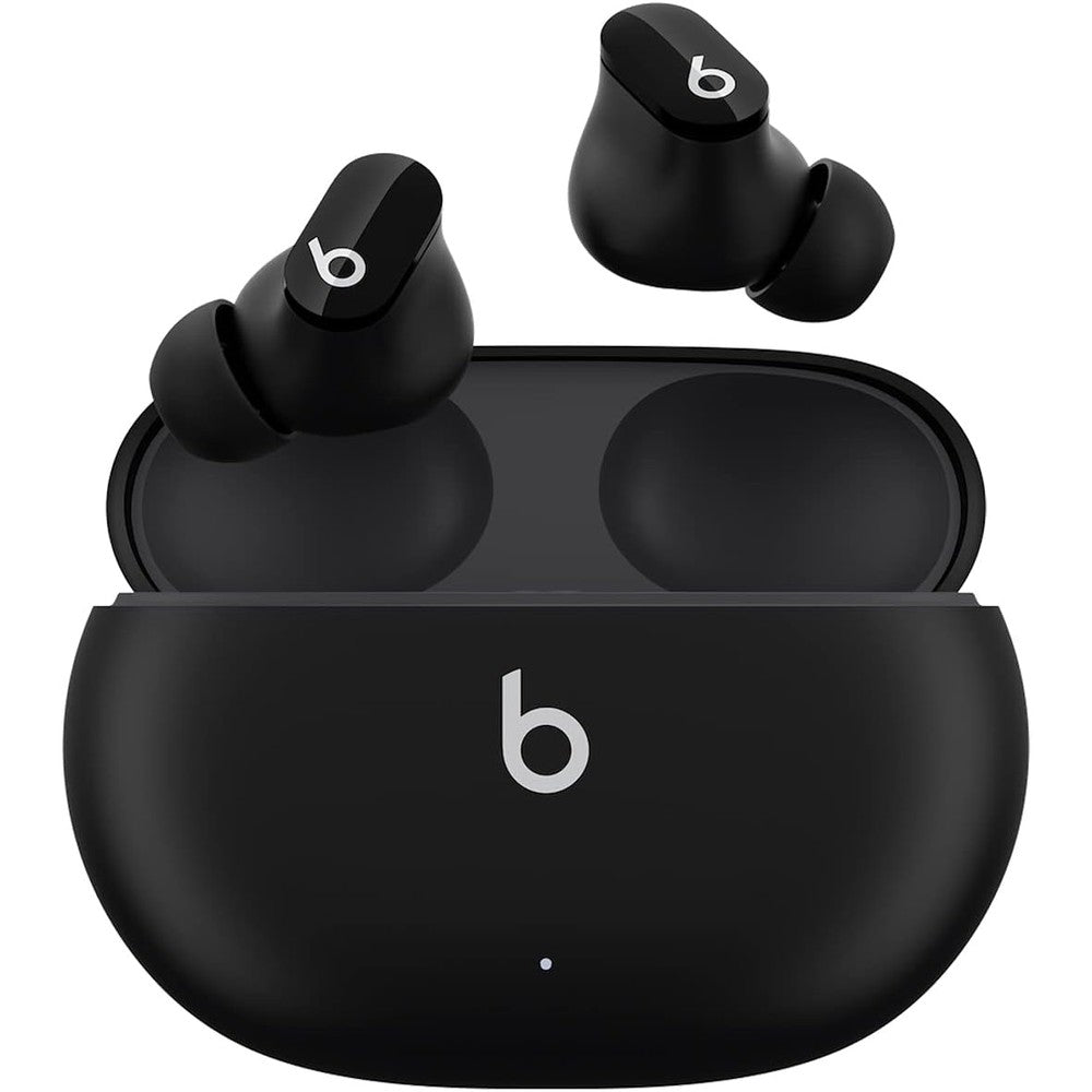 Beats Studio Buds true wireless noise cancelling earbuds black front view