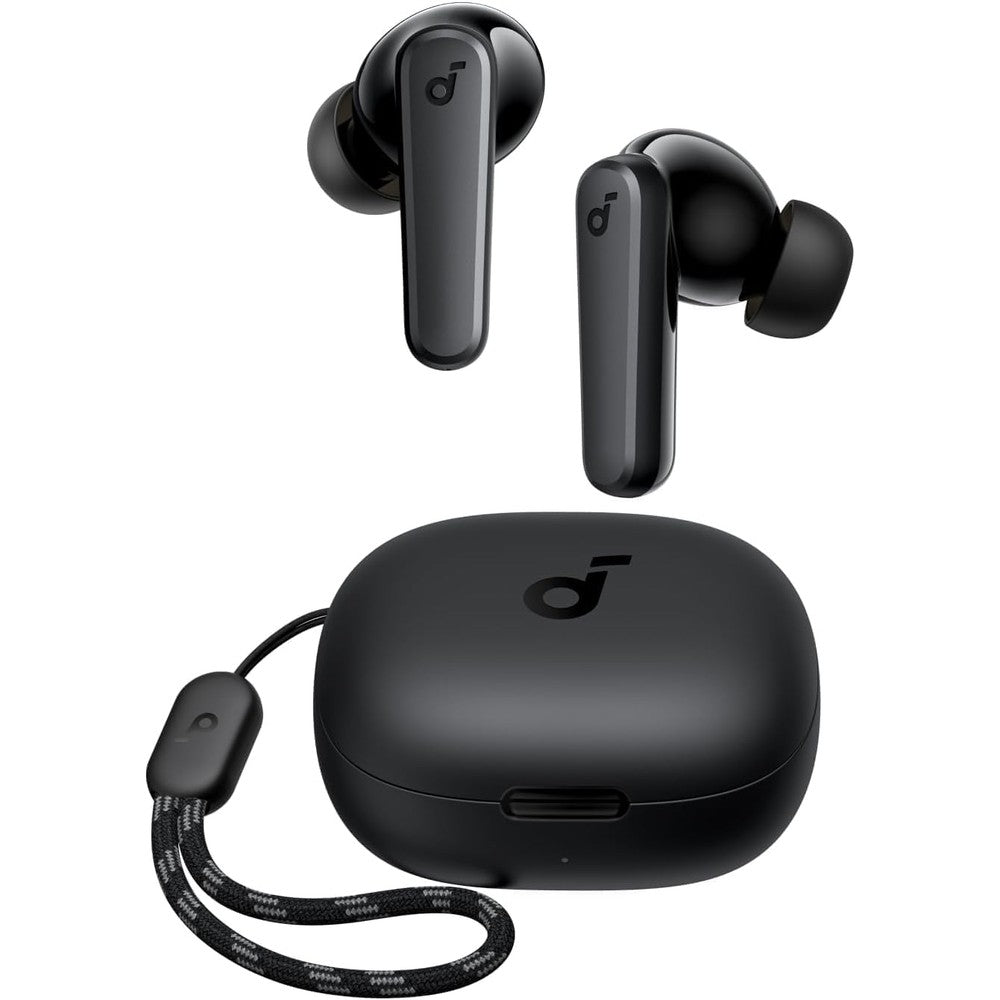 Soundcore by Anker P20i earbuds front view in black