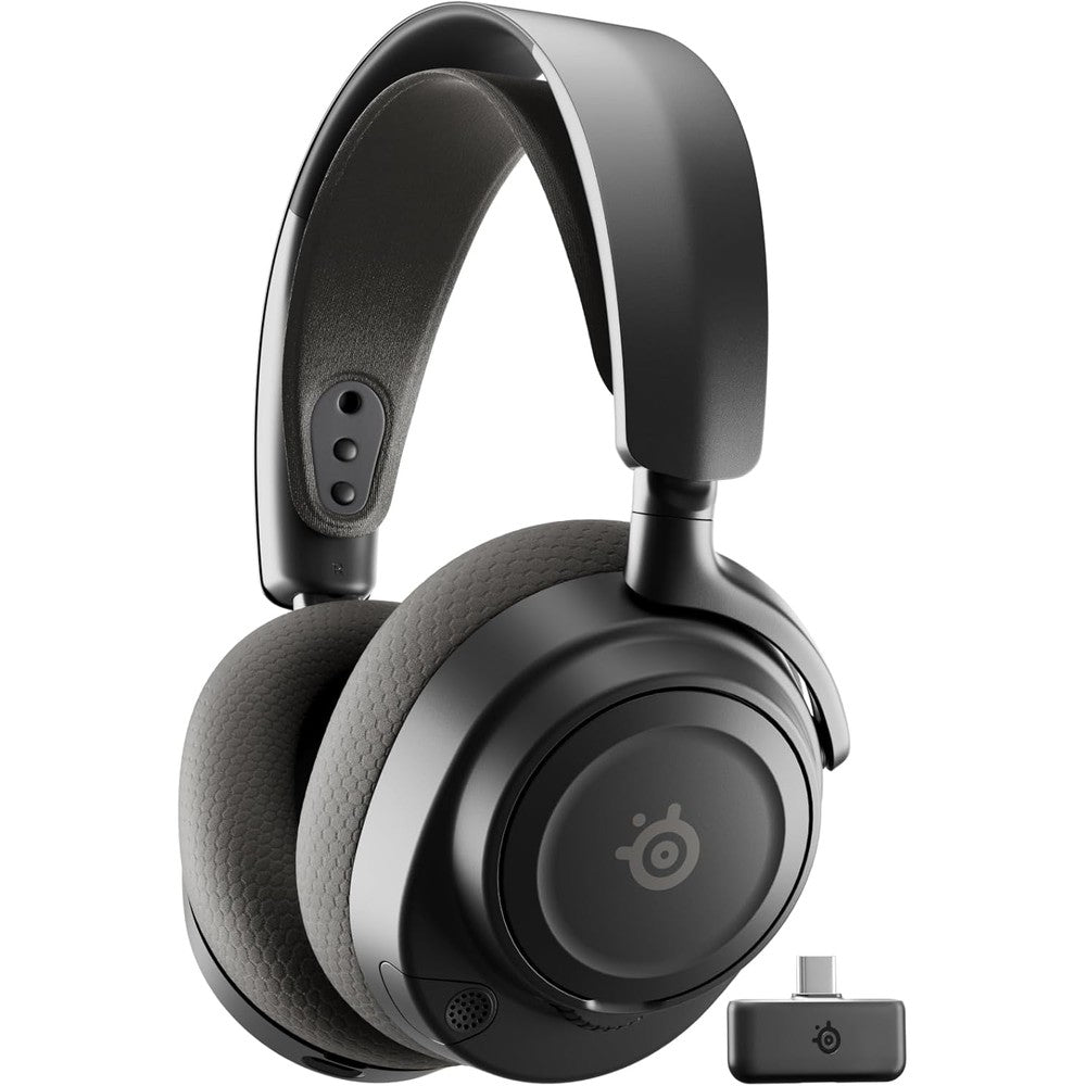 SteelSeries Arctis Nova 7 Wireless Generation 2 gaming headset front view in matte black finish.