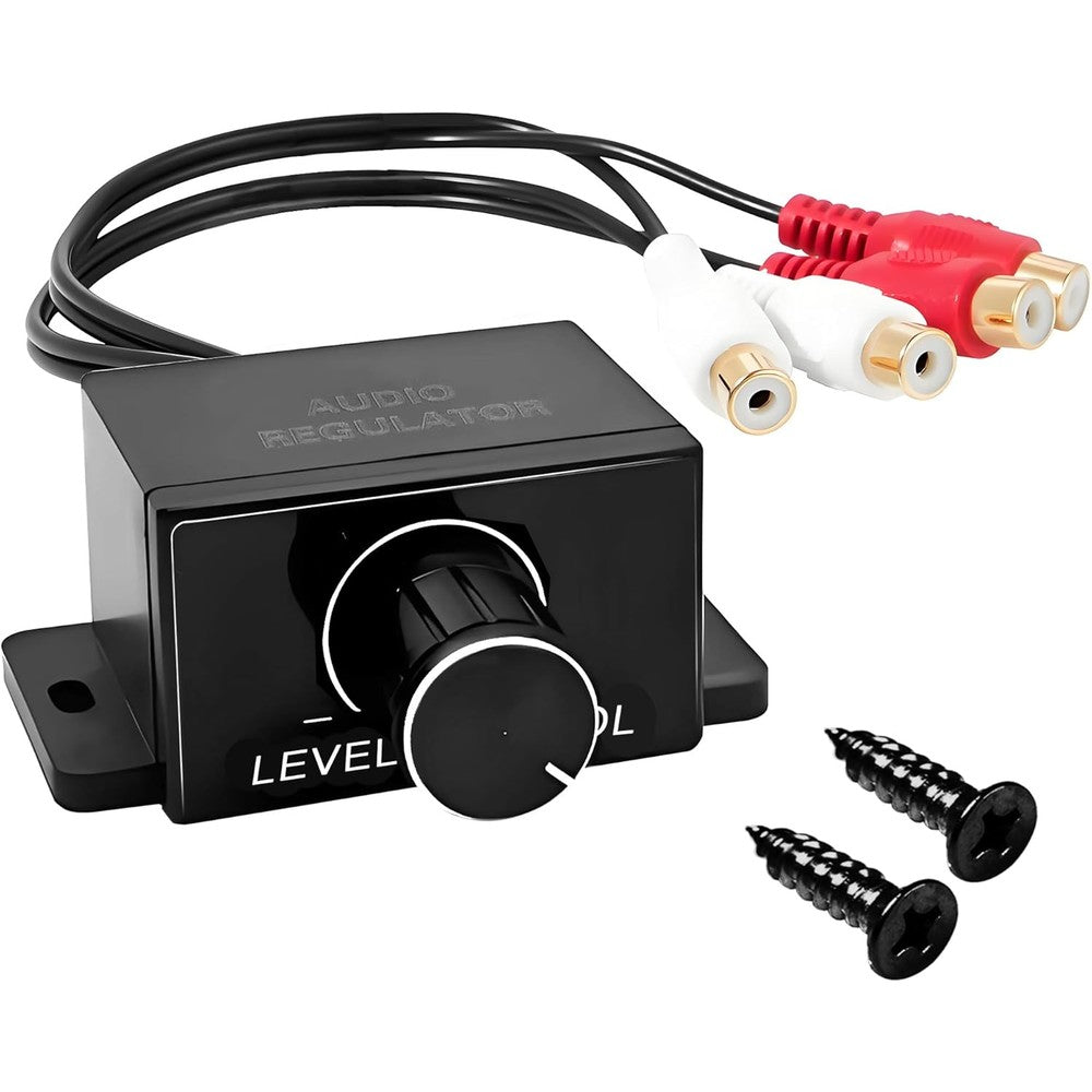 AMAKE Groovely Universal RCA Remote Amplifier Level Controller front view showcasing the precise bass control knob for car audio tuning.