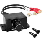 AMAKE Groovely Universal RCA Remote Amplifier Level Controller front view showcasing the precise bass control knob for car audio tuning.
