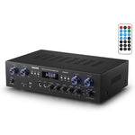 Donner MAMP5 Bluetooth 5.0 Stereo Audio Amplifier Receiver 4 Channel 440W Peak Power Home Theater Stereo Receiver With USB SD FM RCA And Dual Micro...