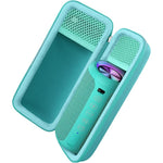 Khanka hard travel case front view showing teal exterior for portable speaker protection