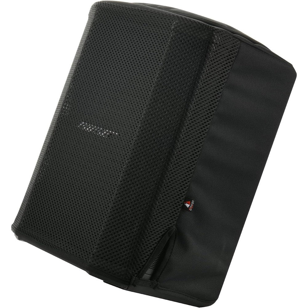 TXEsign speaker cover front view fitted on a portable PA speaker system