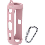 LTGEM silicone carrying travel case front view showcasing sleek pink design for portable speaker