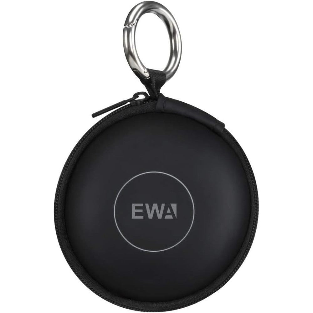EWA hard EVA travel case front view showing black shockproof shell protective pouch.