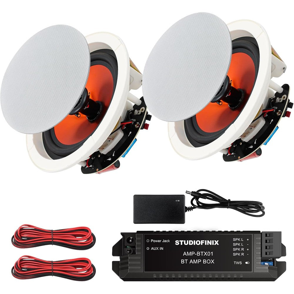 Studiofinix 4 inch Bluetooth ceiling speaker system front view