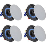Herdio 4 Inch 320 Watts 2 Way Bluetooth Ceiling Speakers Package For Home Theater And Living Room 4 Speakers