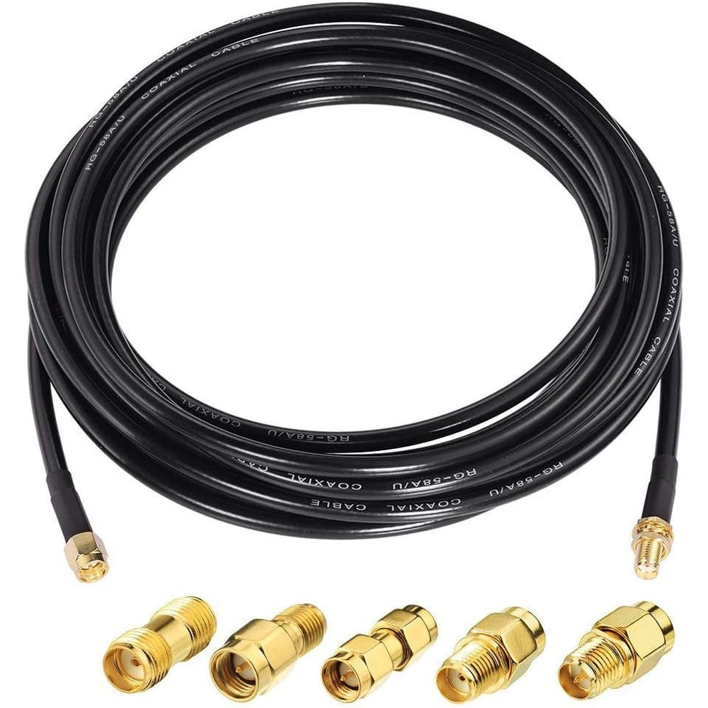 Superbat SMA Male to SMA Female 25ft Coaxial Cable Kit front view