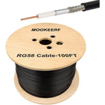 Mookeerf RG58 100ft Coaxial Cable front view