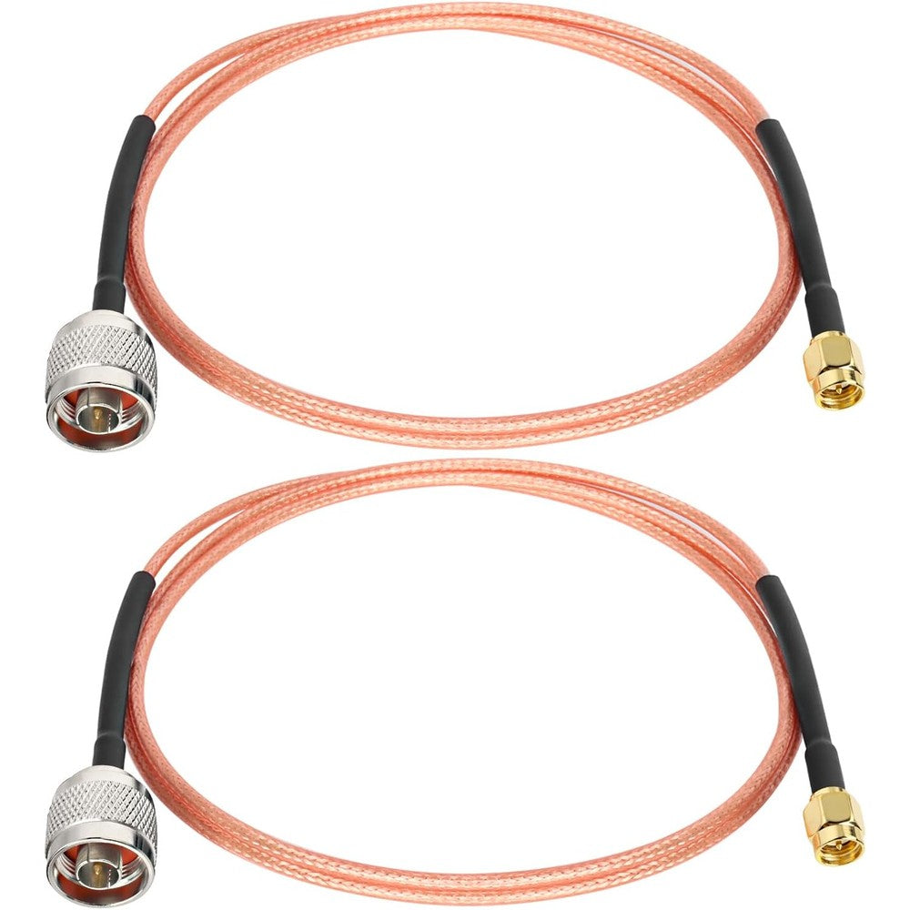 Mookeerf SMA Male to N Male coaxial cable front view