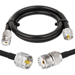 Superbat RG8X 3ft coaxial cable front view with connectors.