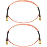 XRDS -RF RG316 SMA male to male coaxial cable front view