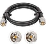 XRDS-RF PL-259 UHF male to male 3ft coaxial cable front view