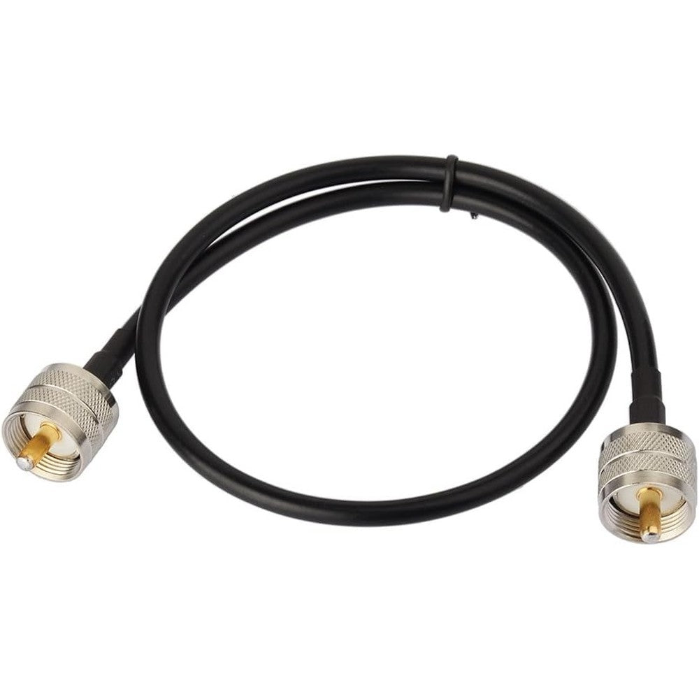 Superbat UHF male PL-259 coaxial jumper cable front view