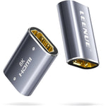 Leenue HDMI coupler 8K front view aluminum connector