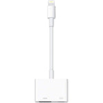 Microwoo Lightning to HDMI adapter front view highlighting compact white casing design
