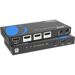 OREI eARC 4K 120Hz Audio Extractor front view displaying premium black aluminum housing and input indicators